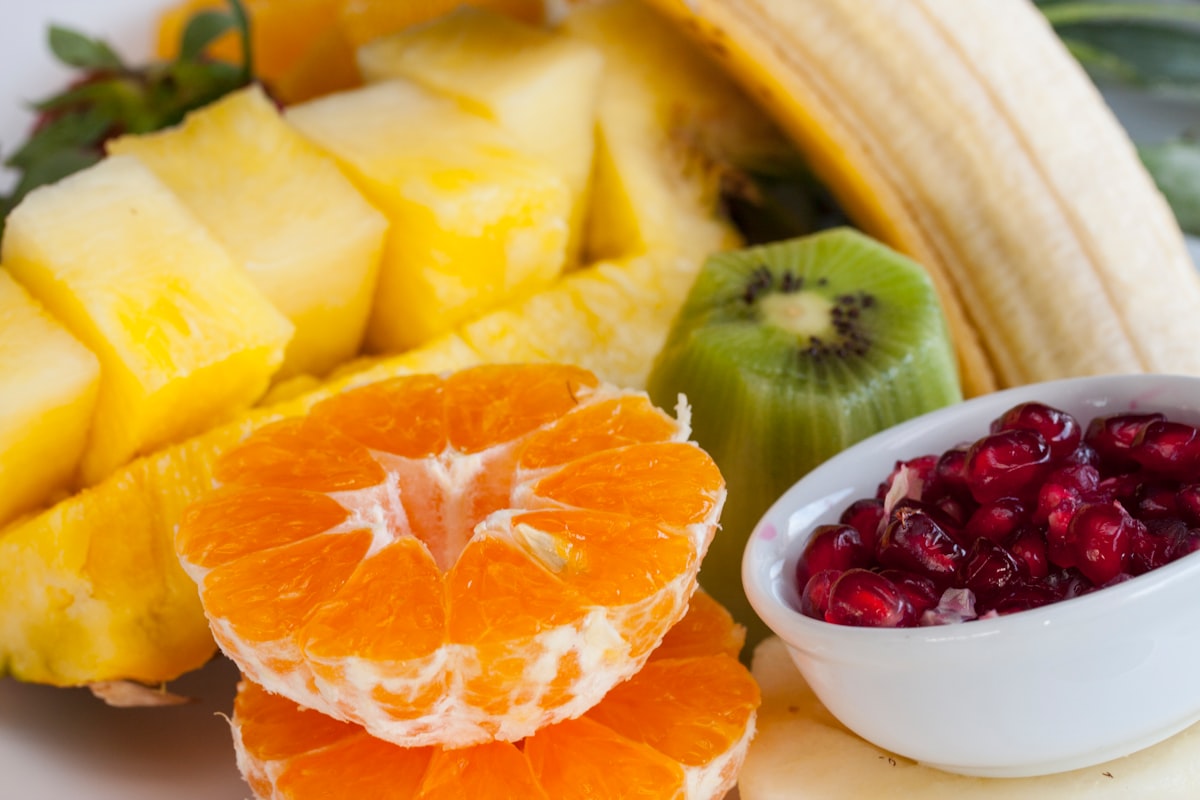 Fresh healthy food on plate