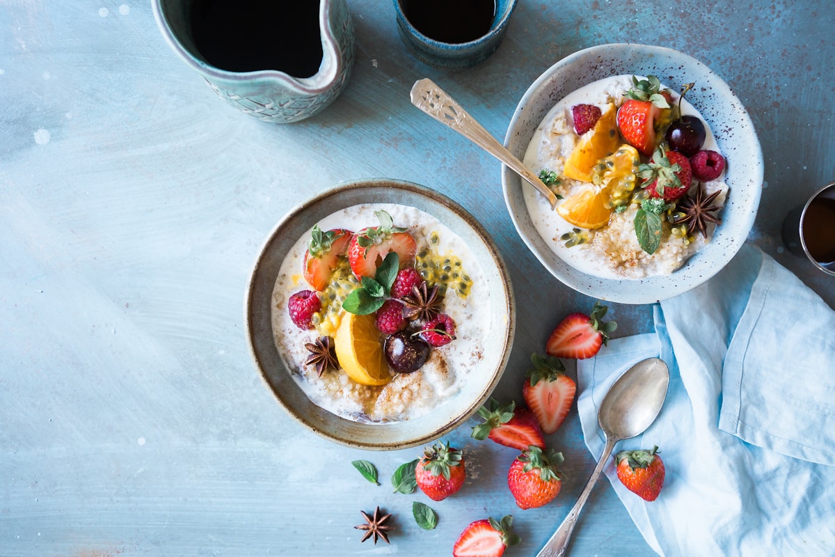 Mixed fresh berries and fruits